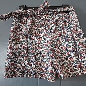 J.Crew Liberty Print Tie-Front Shorts Size 0